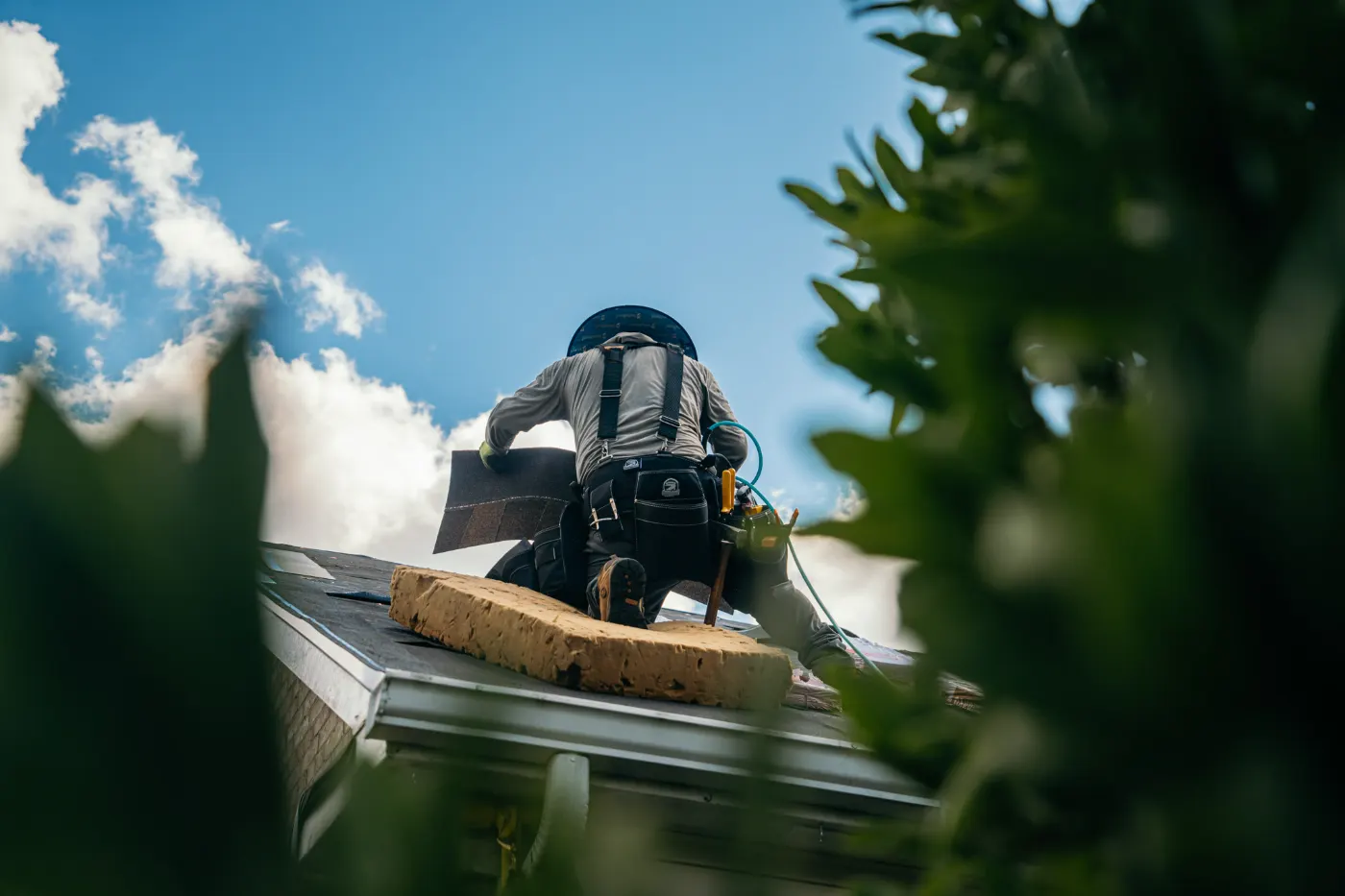 Storm damage documented on a Pittsboro home